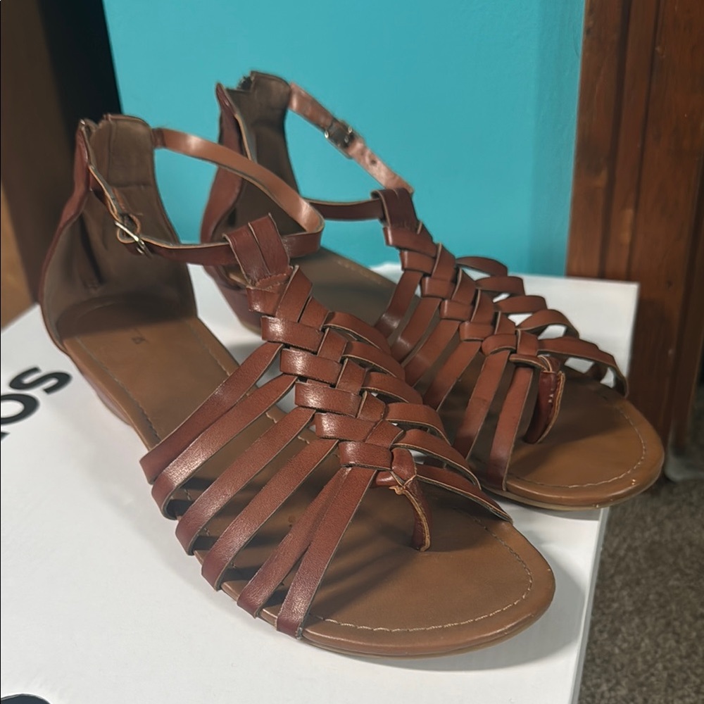 Brown Leather Women's Sandals